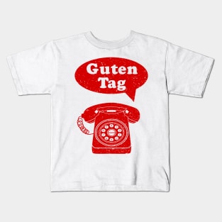 Guten Tag German Language retro phone Kids T-Shirt